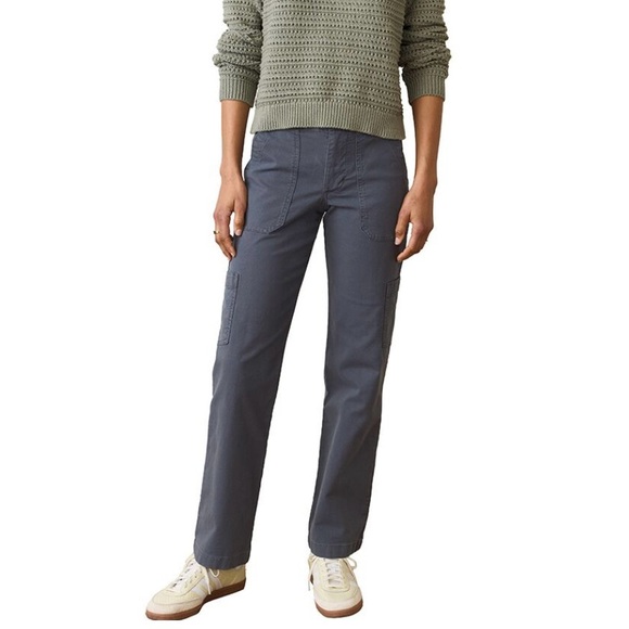 Marine Layer Womens Aria Straight Leg Mid Rise Utility Pant in India Ink, Size 6 - Picture 1 of 12